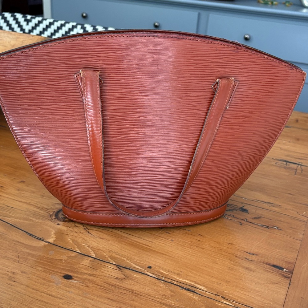 Louis Vuitton Elegant Brown Textured Tote